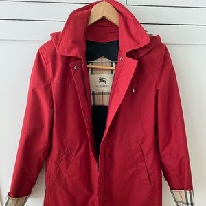 Burberry Womans Kayla Jacket with detachable hood and removable wool liner